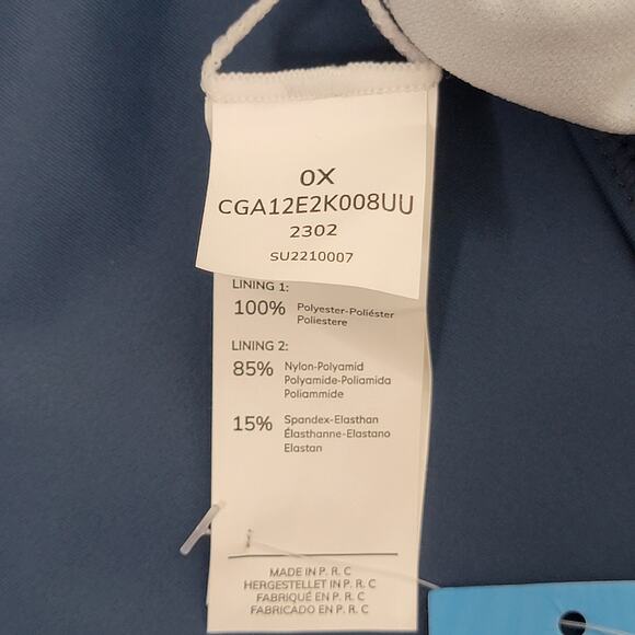 NWT Cupshe Blue Ruched Swimsuit One Piece Tummy Control Criss Cross Back 0X - Picture 9 of 10